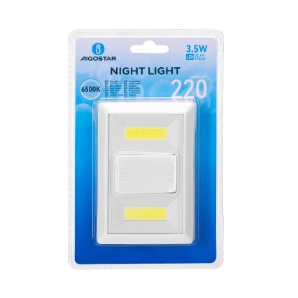 Aigostar - Kaasaskantav LED-öölamp LED/4xAAA 6500K