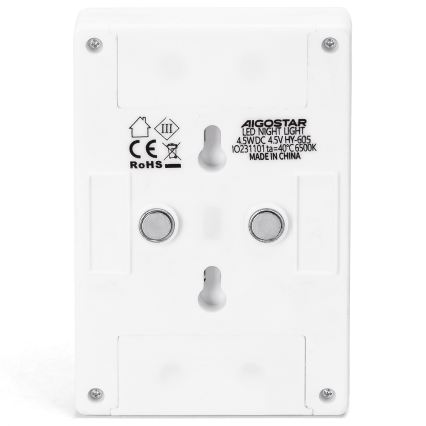 Aigostar - kaasaskantav LED-öövalgusti LED/3xAAA 6500K