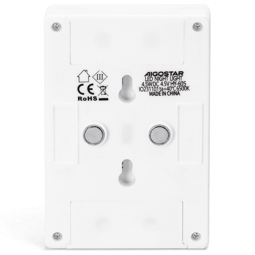 Aigostar - kaasaskantav LED-öövalgusti LED/3xAAA 6500K