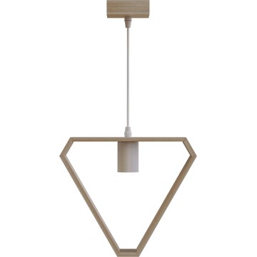 Aigostar - Kerglüliti rippvalgusti 1xE27/60W/230V beež