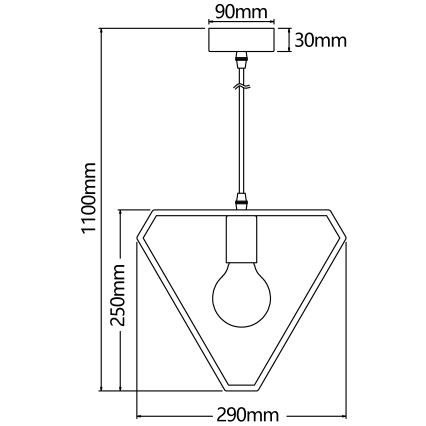 Aigostar - Kerglüliti rippvalgusti 1xE27/60W/230V beež