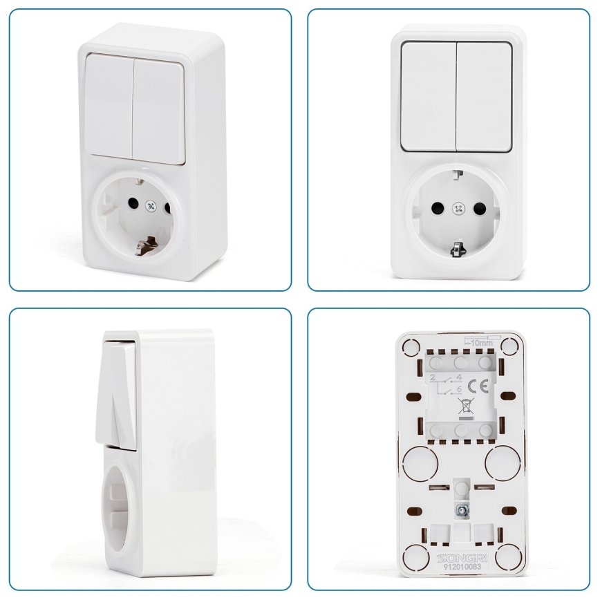 Aigostar - Kodulüliti 2P pistikupesaga 1x10A/250V