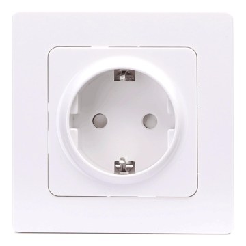 Aigostar - Kodune pistikupesa raamiga SCHUKO 250V valge