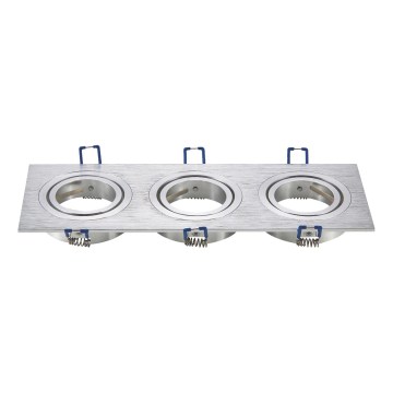 Aigostar - Kolmeosaline raam sisseehitatavale GU10-valgustile, 25,5x9,1 cm, mattkroom