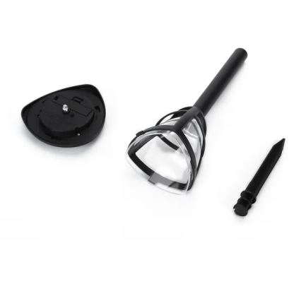 Aigostar - Komplekt 12 tk päikesepaneeliga LED-lambid LED/0,06W/2V 33,8 cm 6500K 100 mAh IP44 must