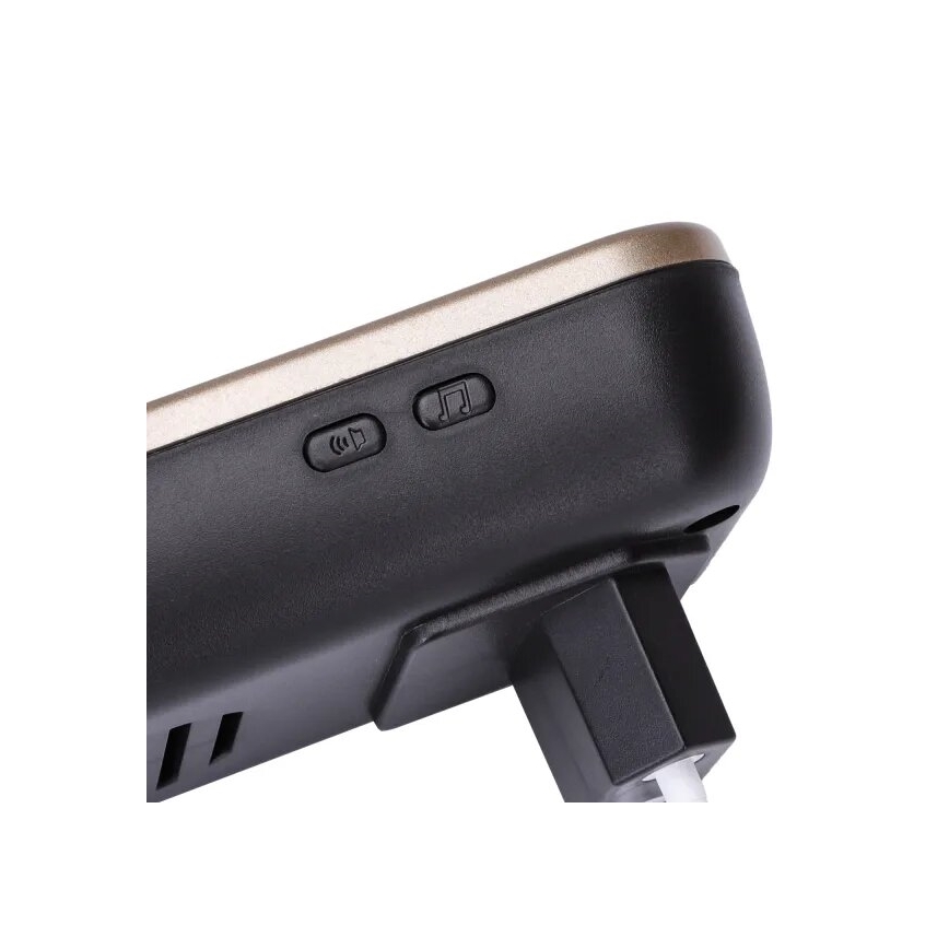 Aigostar - KOMPLEKT 2x Juhtmevaba uksekell pistikuga 230V/12V IP44 must/vask