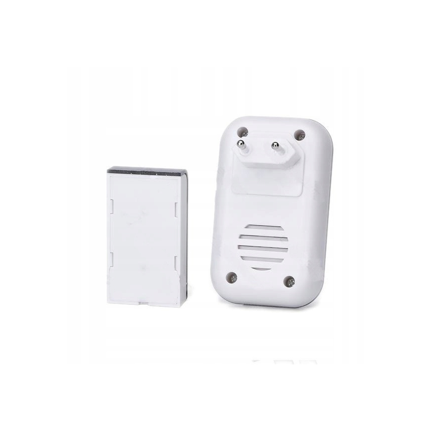 Aigostar - KOMPLEKT 2x Juhtmevaba uksekell pistikuga 230V/12V IP44 valge