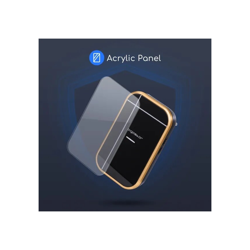 Aigostar - KOMPLEKT 2x Juhtmevaba uksekell pistikupessa 230V IP44 must/vask