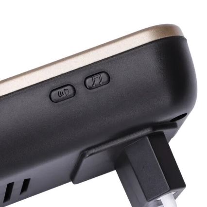 Aigostar - KOMPLEKT 2x Juhtmevaba uksekell pistikupessa 230V IP44 must/vask