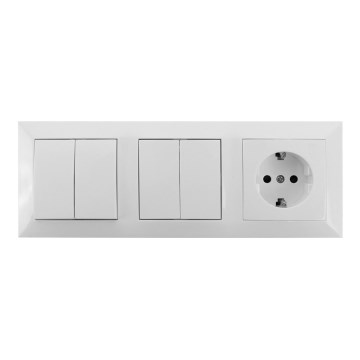 Aigostar - KOMPLEKT 2x Kodulüliti 2-nupu pistikupesaga 1x16A/250V SCHUKO
