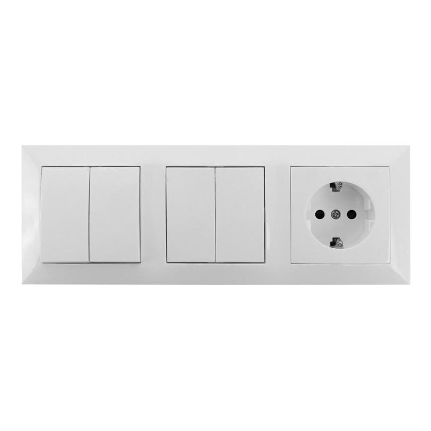 Aigostar - KOMPLEKT 2x Kodulüliti 2-nupu pistikupesaga 1x16A/250V SCHUKO