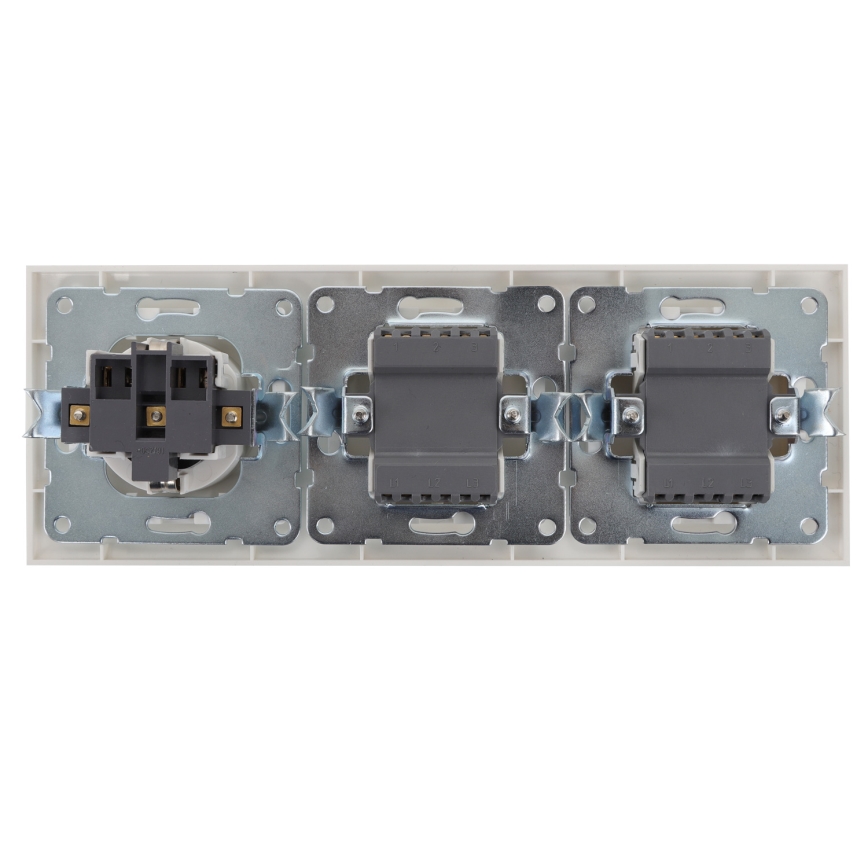 Aigostar - KOMPLEKT 2x Kodulüliti 2-nupu pistikupesaga 1x16A/250V SCHUKO