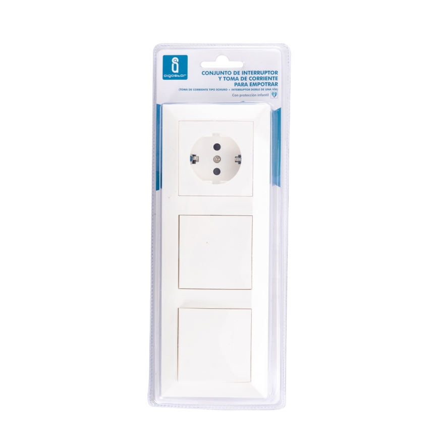 Aigostar - KOMPLEKT 2x Kodulüliti pistikupesaga 1x16A/250V SCHUKO