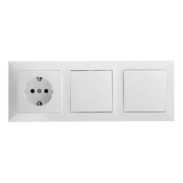Aigostar - Komplekt 2x koduseid lüliteid pistikupesaga 1x16A/250V SCHUKO