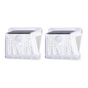 Aigostar - KOMPLEKT 2x LED Väli päikesepaneeliga valgusti anduriga LED/1,48W/3,7V IP65 1200 mAh