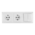 Aigostar - KOMPLEKT 2x Pistik lülitiga 2x16A/250V SCHUKO