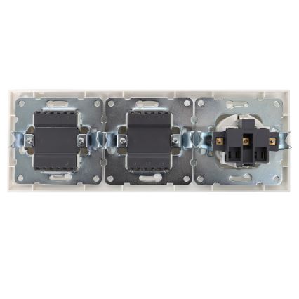Aigostar - KOMPLEKT 2x seinalüliti koos 1x16A/250V SCHUKO pistikupesaga