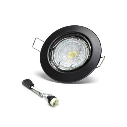 Aigostar - Komplekt 3x LED laesse paigaldatavat valgustit 1xGU10/4,5W/230V 6500K must