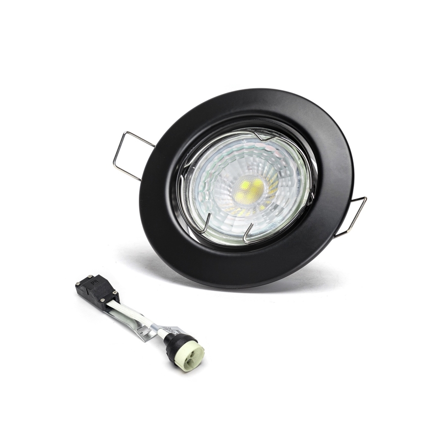 Aigostar - Komplekt 3x LED laesse paigaldatavat valgustit 1xGU10/4,5W/230V 6500K must