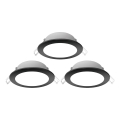 Aigostar - KOMPLEKT 3x LED Süvistatav välivalgusti LED/4,8W/230V 6500K IP65 must