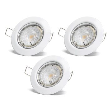Aigostar - Komplekt 3x LED-süvistatavat laevalgustit, 1x GU10/4,5W/230V, 4000K, valge