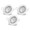 Aigostar - Komplekt 3x LED süvistatavat laevalgustit 1x GU10/4,5W/230V 6500K valge