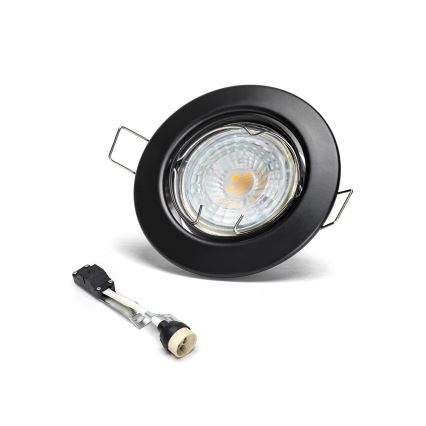Aigostar - Komplekt 3x LED süvistatavat laevalgustit 1xGU10/4,5W/230V 3000K must