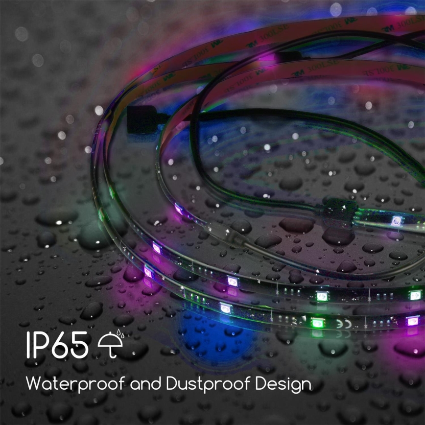 Aigostar - KOMPLEKT 4x LED RGB Hämardatav riba 0,5m LED/2,5W/5V IP65 + pult
