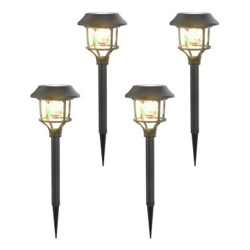 Aigostar - KOMPLEKT 4x RGB LED Päikesepaneeliga valgusti LED/0,2W/2V IP44