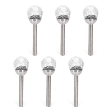 Aigostar - komplekt 6x LED-päikesevalgustit LED/2V 6500K IP44 40 mAh hõbedane