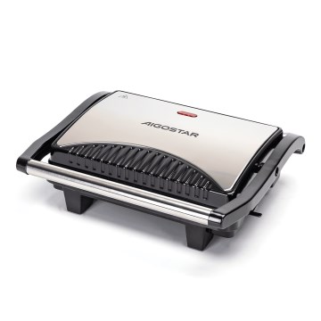 Aigostar - Kontaktgrill 1000W/230V must/matt kroom