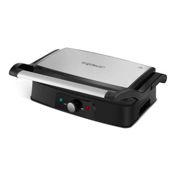 Aigostar - Kontaktgrill 1500W/230V matt kroom/must