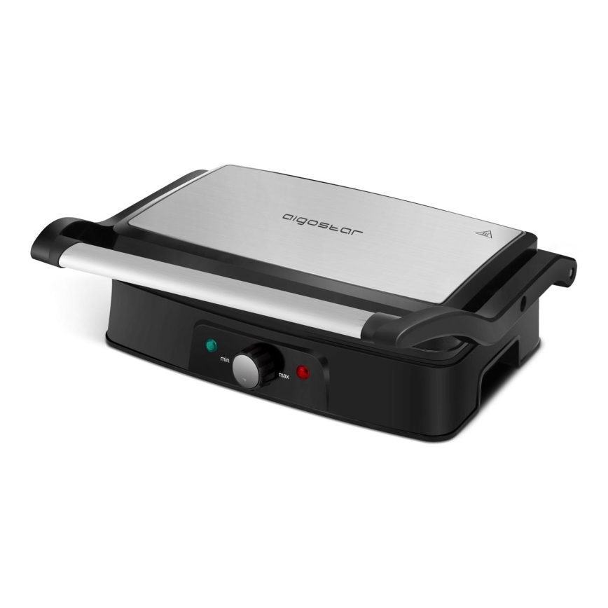 Aigostar - Kontaktgrill 1500W/230V matt kroom/must