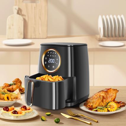 Aigostar - Kuumaõhufritüür 1400W/230V 4,2l must