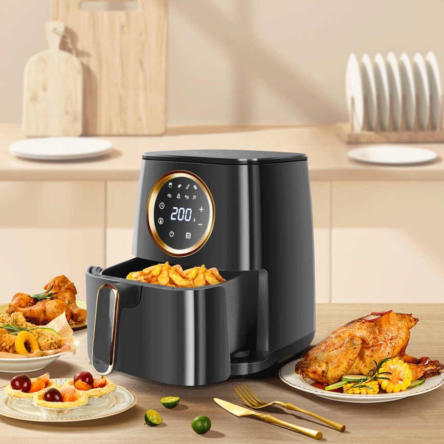 Aigostar - Kuumaõhufritüür 1400W/230V 4,2l must