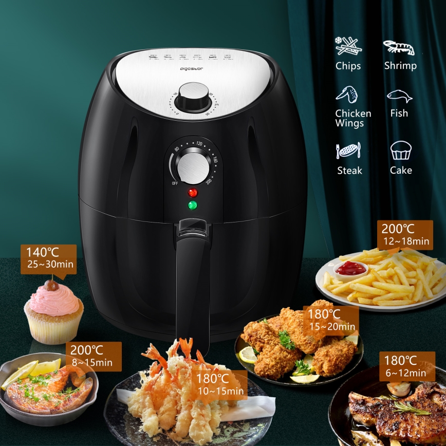 Aigostar - Kuumaõhufritüür 1500W/230V 3,5l must