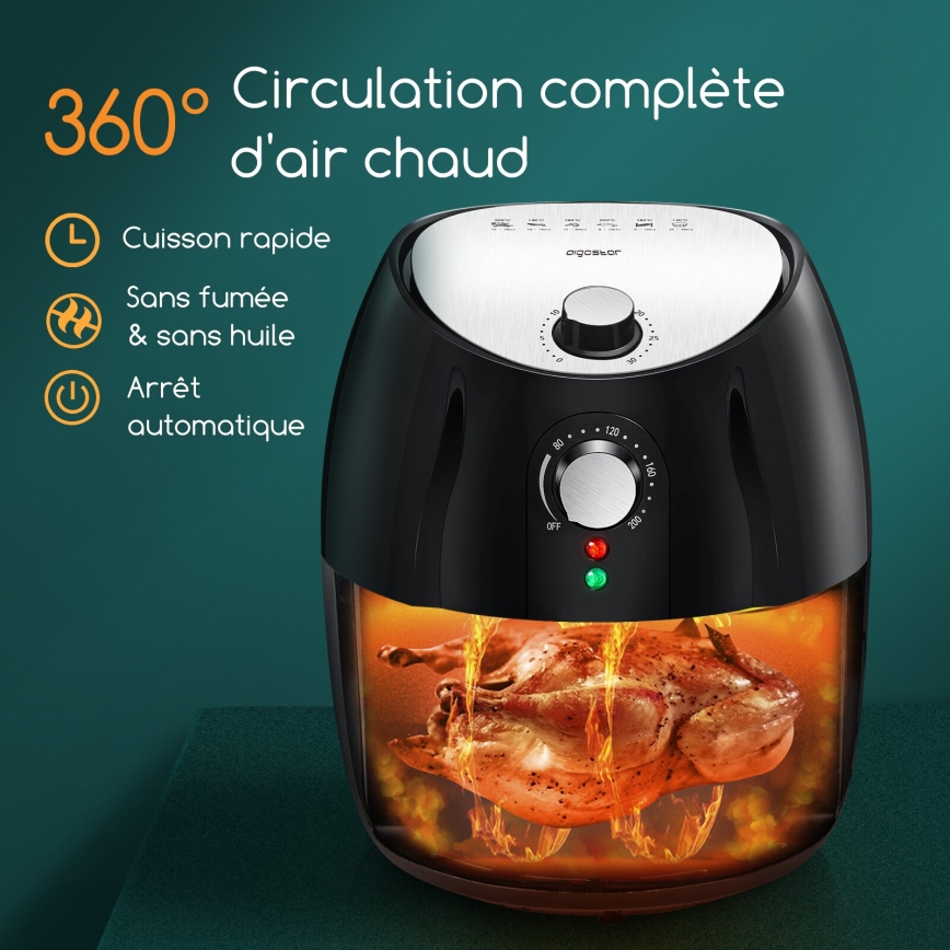 Aigostar - Kuumaõhufritüür 1500W/230V 3,5l must