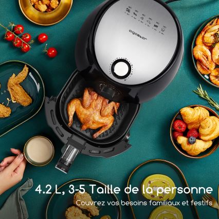 Aigostar - Kuumaõhufritüür 1500W/230V 3,5l must