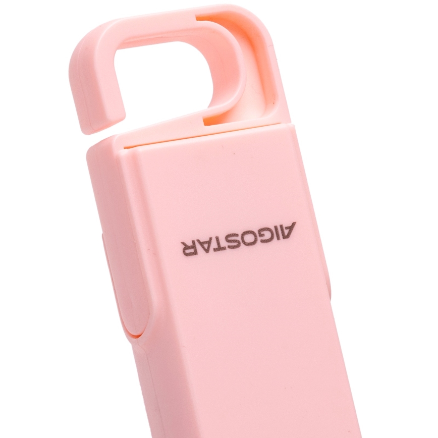Aigostar - Laetav taskuventilaator 4,5W/3,7V 1200mAh USB roosa