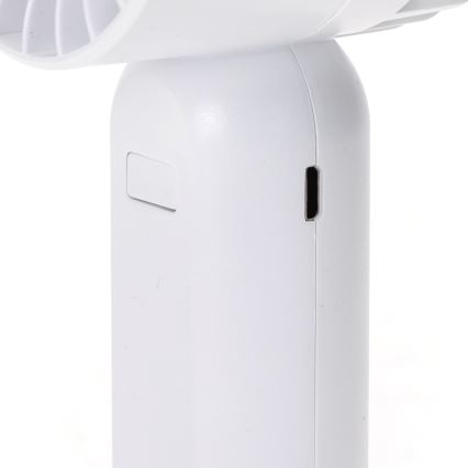 Aigostar - Laetav taskuventilaator 4W/5V 500mAh USB valge