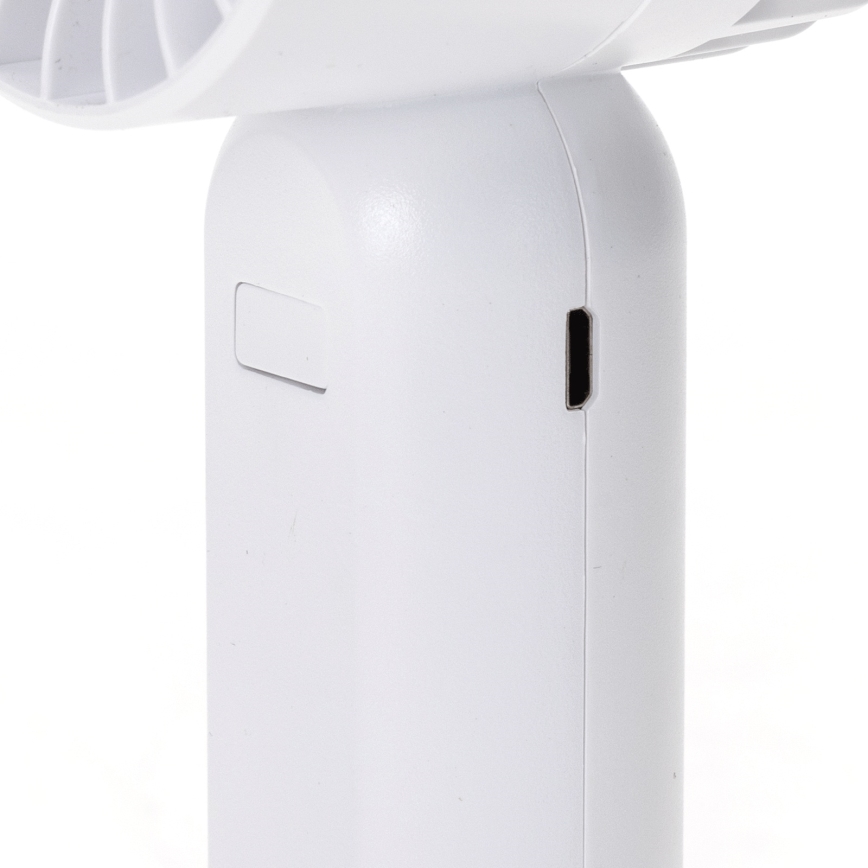 Aigostar - Laetav taskuventilaator 4W/5V 500mAh USB valge