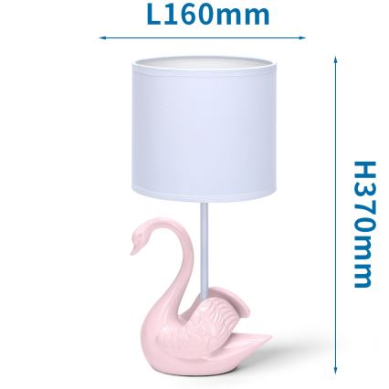 Aigostar - Lamp lastele 1xE14/40W/230V swan roosa