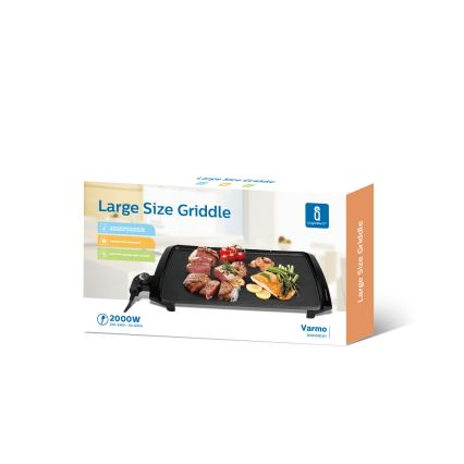 Aigostar - Lauaelektrigrill 2000W/230V must