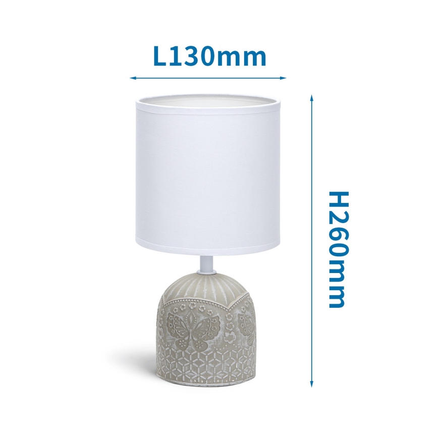 Aigostar - Laualamp 1xE14/40W/230V beež/valge
