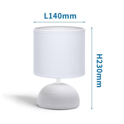 Aigostar - Laualamp 1xE14/40W/230V hall/valge