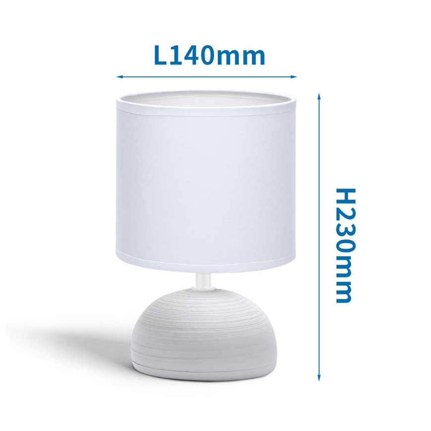 Aigostar - Laualamp 1xE14/40W/230V hall/valge