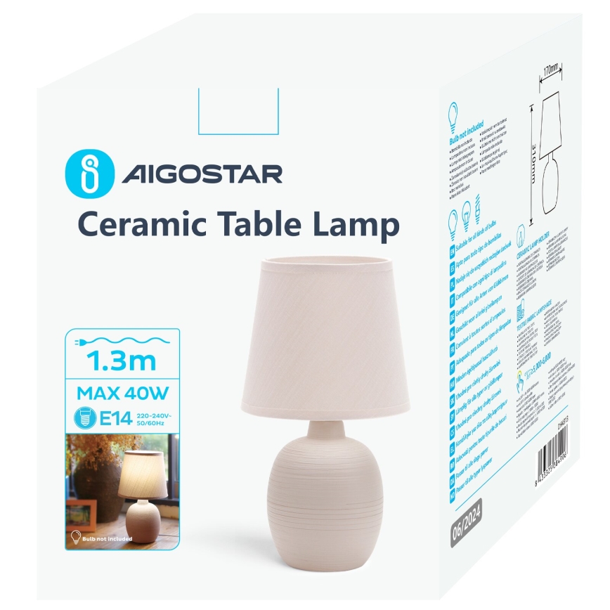 Aigostar - Laualamp 1xE14/40W/230V