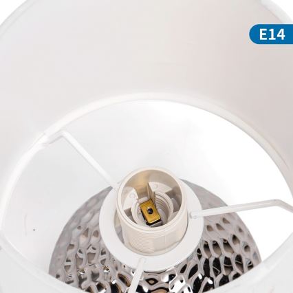 Aigostar - Laualamp 1xE14/40W/230V läikiv kroom