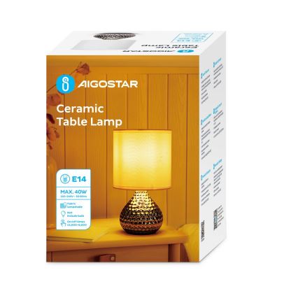 Aigostar - Laualamp 1xE14/40W/230V läikiv kroom