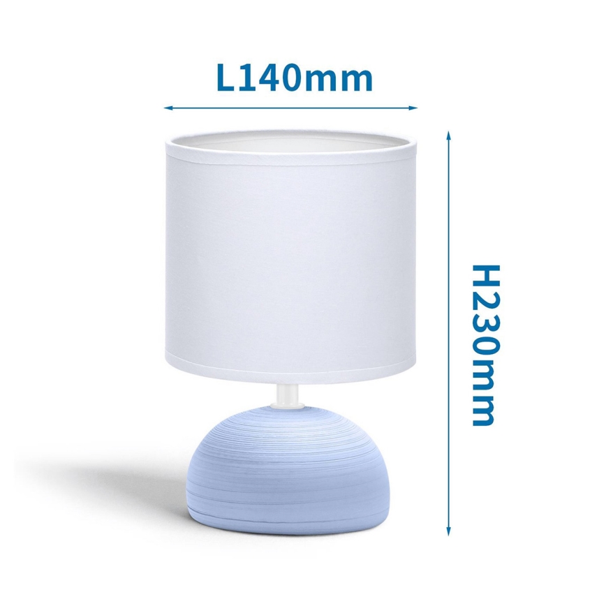 Aigostar - Laualamp 1xE14/40W/230V sinine/valge